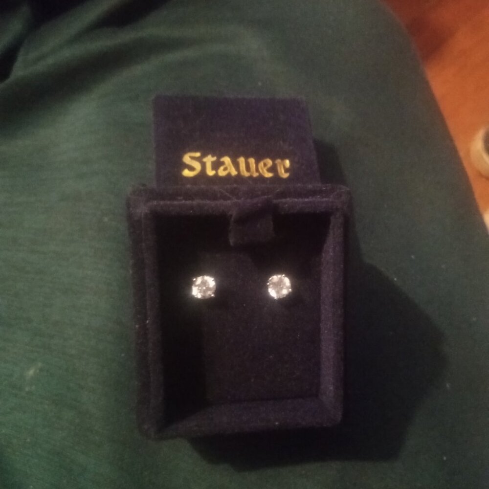 Sterling diamond earrings